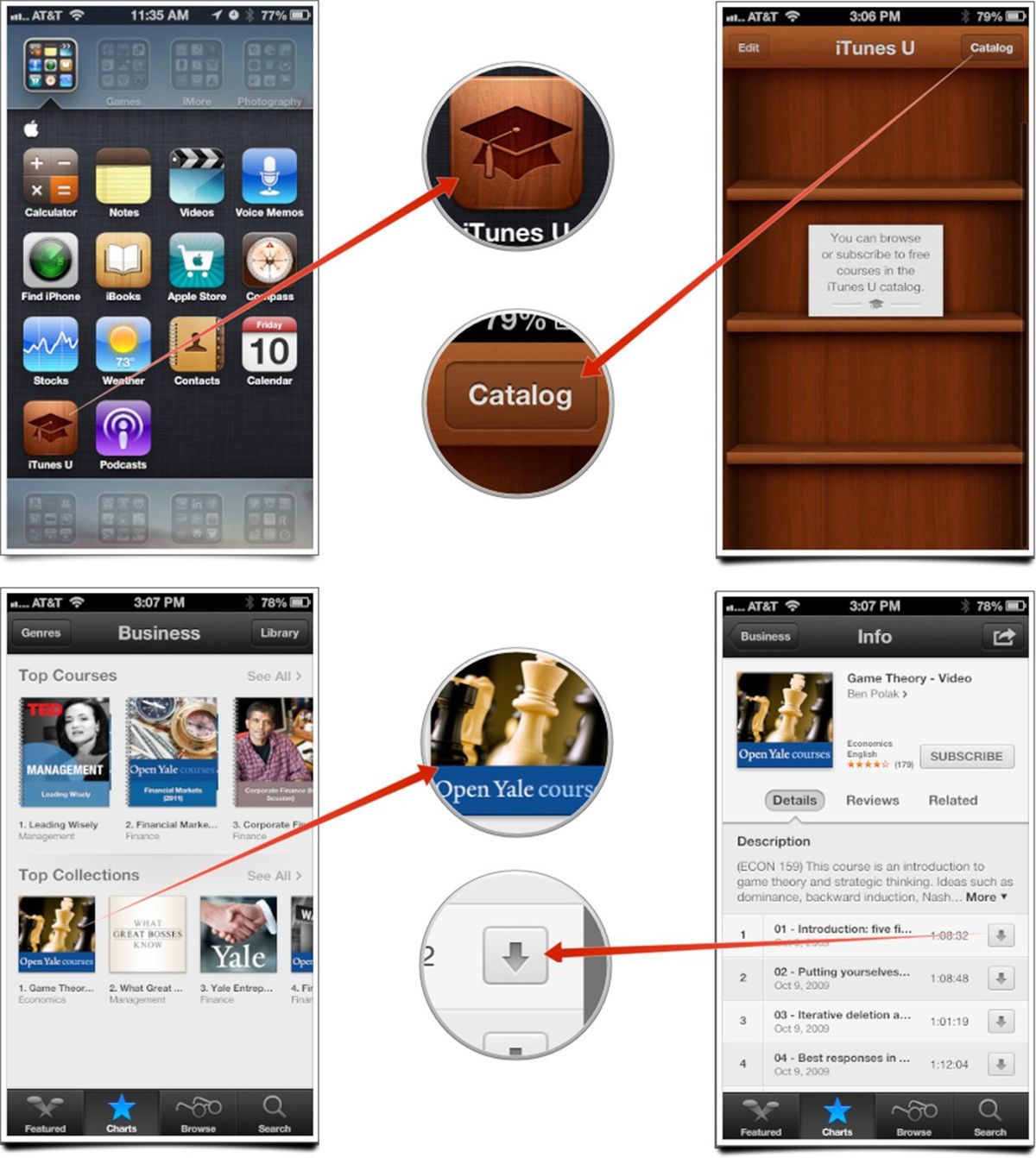 How to download individual classes with iTunes U for iPhone and iPad ...