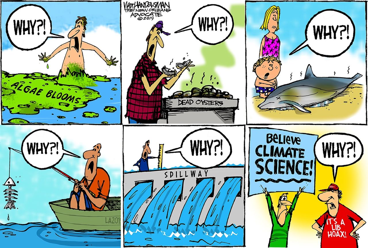 Political Cartoon U.S. Climate Change Deniers Believe Science