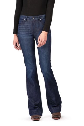 Bella : Trouser Flare (deep Ocean) Navy Stitch