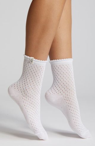 Adabella Pointelle Quarter Socks