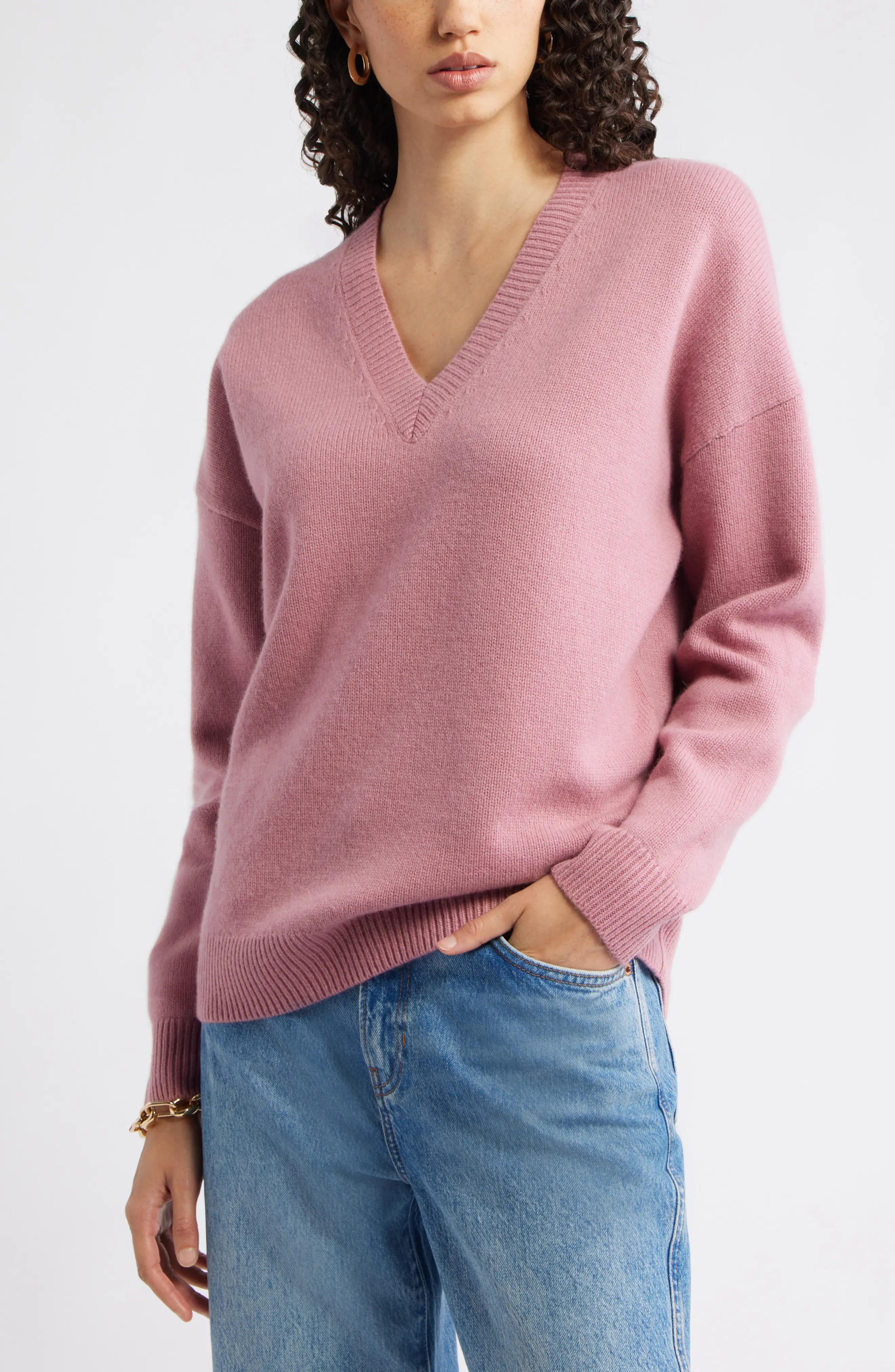 Nordstrom, V-Neck Wool &amp;amp; Cashmere Sweater