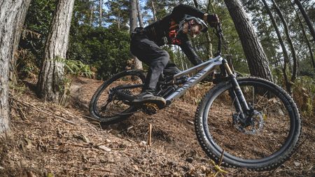 Guy Kesteven testing the Canyon Spectral CFR one of the best full-suspension mountain bikes