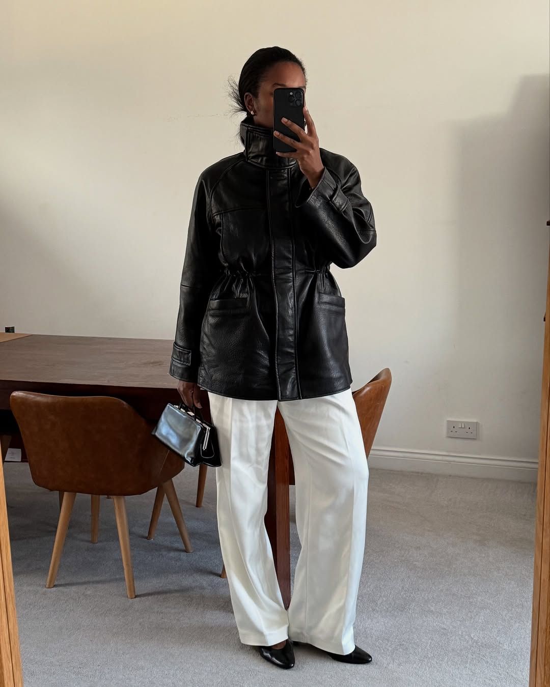 Marilyn wearing leather jacket