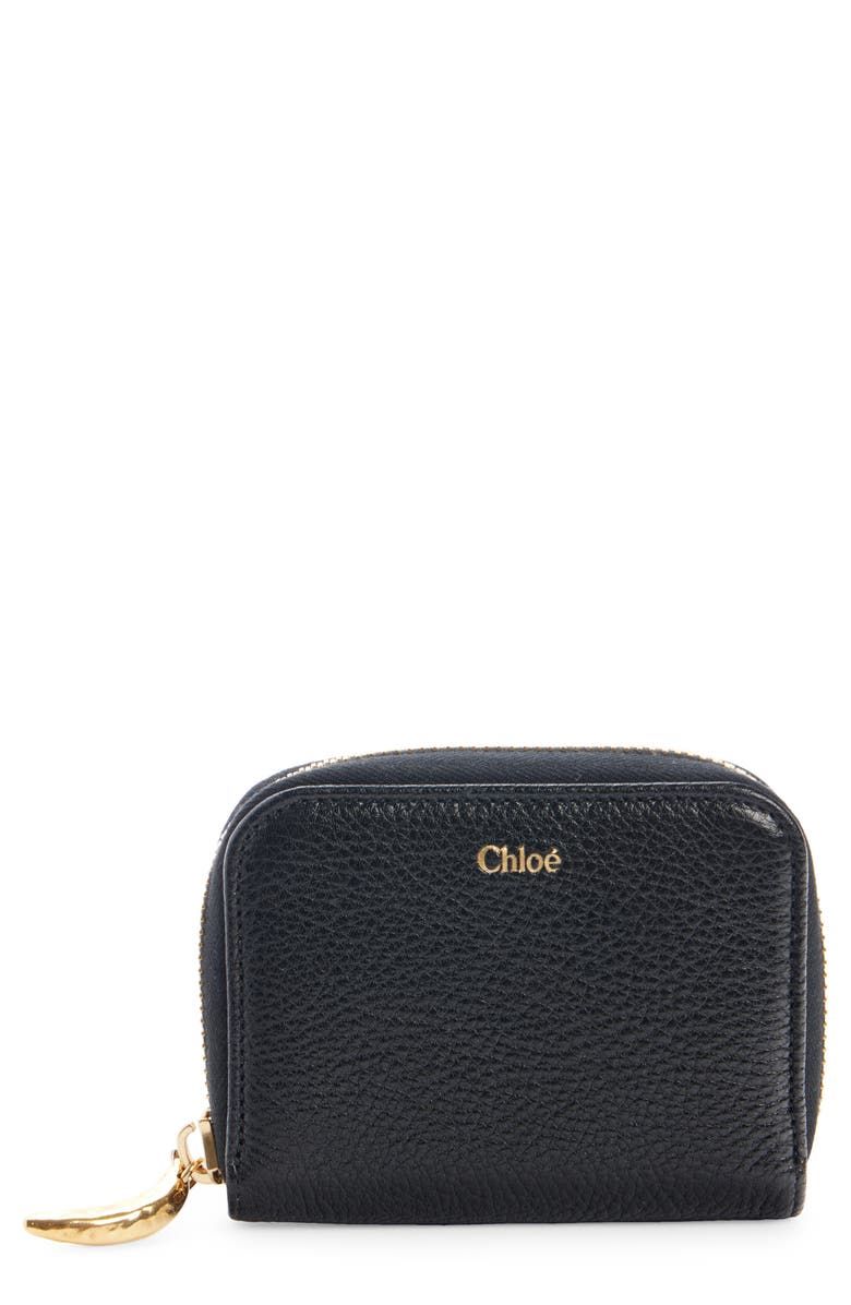 Banana Grained Leather Zip Coin Purse