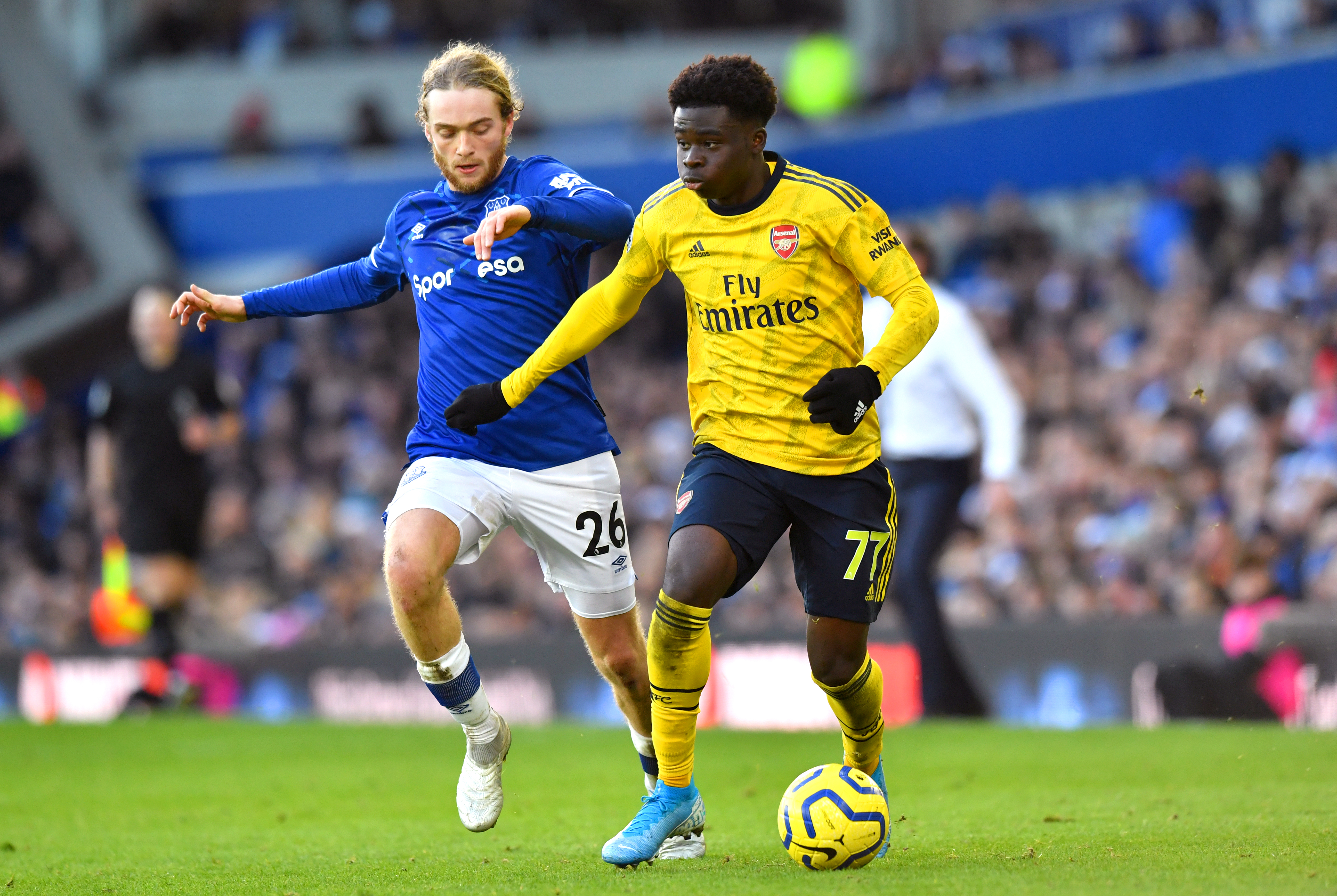 Bukayo Saka, right, could yet win a longer deal at Arsenal