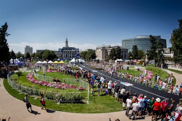The USA Pro Challenge's final stage time trial in Denver had a spectacular start.