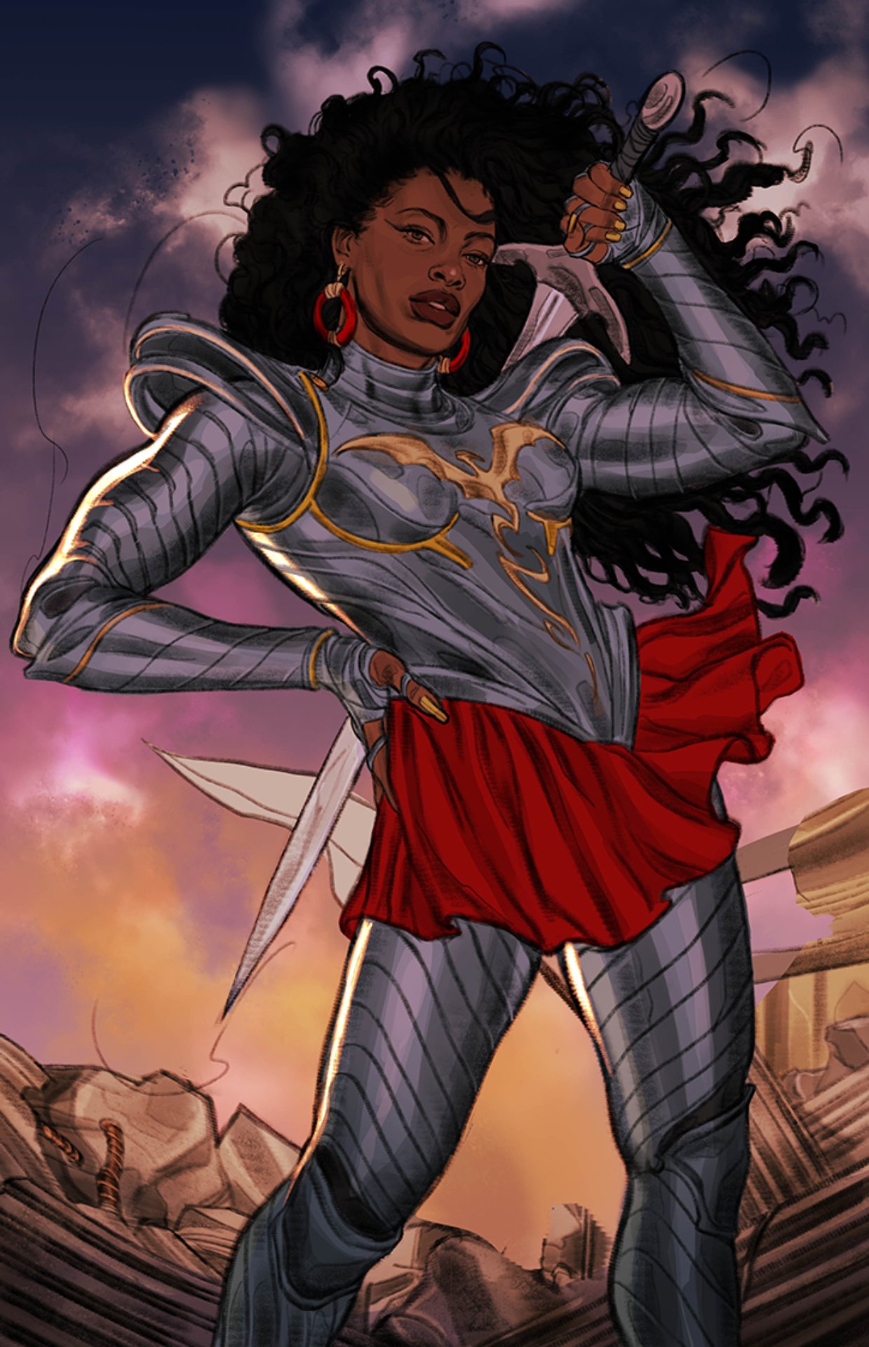 Nubia and the Justice League Special #1 cover by Joshua 'Sway' Swaby