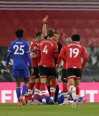 Southampton’s Jannik Vestergaard has had his red card against Leicester rescinded