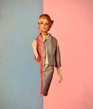 Patricia Figueiredo, Pink and Blue, 2021, Analogi Collage
