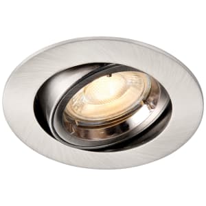 Saxby Gu10 Satin Nickel Cast Adjustable Downlight - 50w