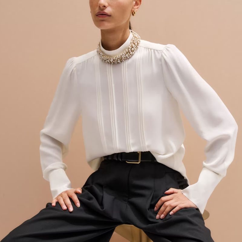 ME+EM, Embellished Collar Top