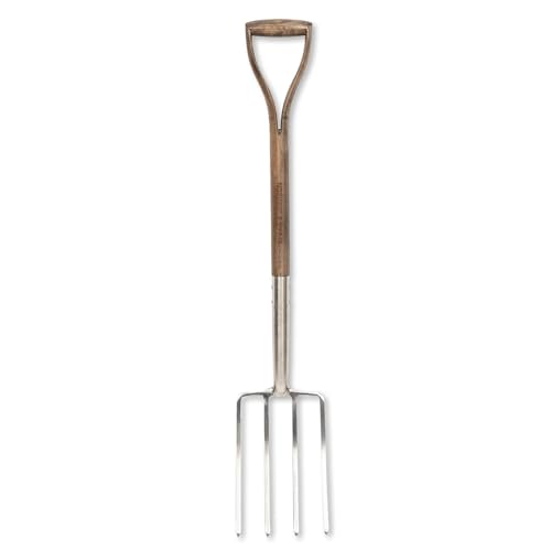 Spear &amp;amp; Jackson Traditional Stainless Steel Digging Fork, Heavy Duty Durable Stainless Steel Garden Tool, Ideal for Digging, Aerating, and Turning Soil