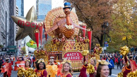 The Tom Turkey float at the 2023 Macy's Thanksgiving Day Parade ahead of the 2025 edition of the event