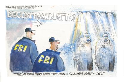 Editorial Cartoon U.S. giuliani fbi raid