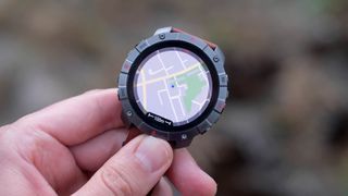 Polar Grit X2 Pro Titan, a view of the GPS screen