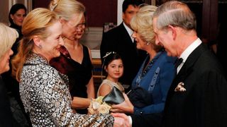 King Charles most memorable moments - Prince Charles meets Meryl Streep at The Harvard Club