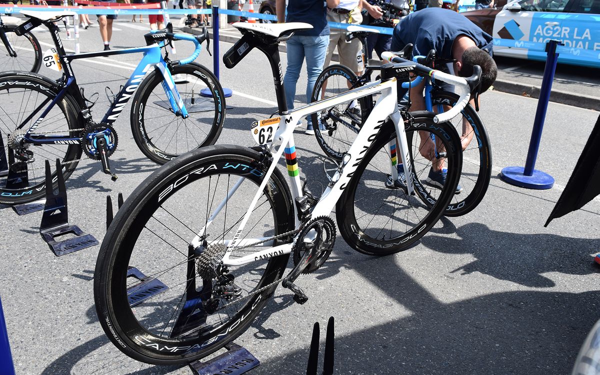 Alejandro Valverde's custom Canyon Ultimate celebrates the Spaniard's world championship title