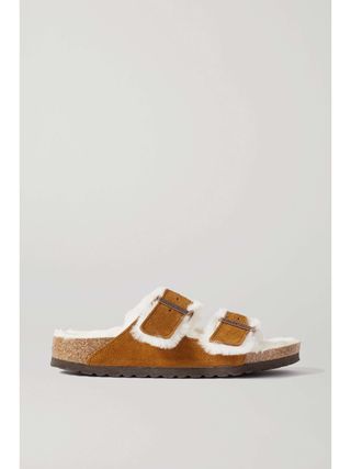 Arizona Shearling-Lined Suede Sandals