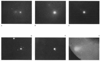 Comet Kohoutek's halo photographed in hydrogen Lyman-alpha light with the electrographic camera aboard Skylab.