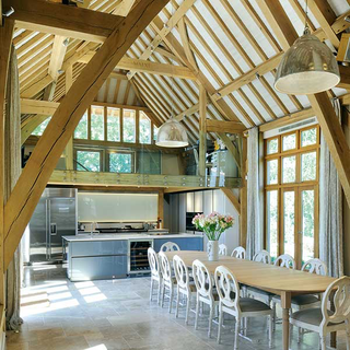 barn style oak frame kitchen diner extension