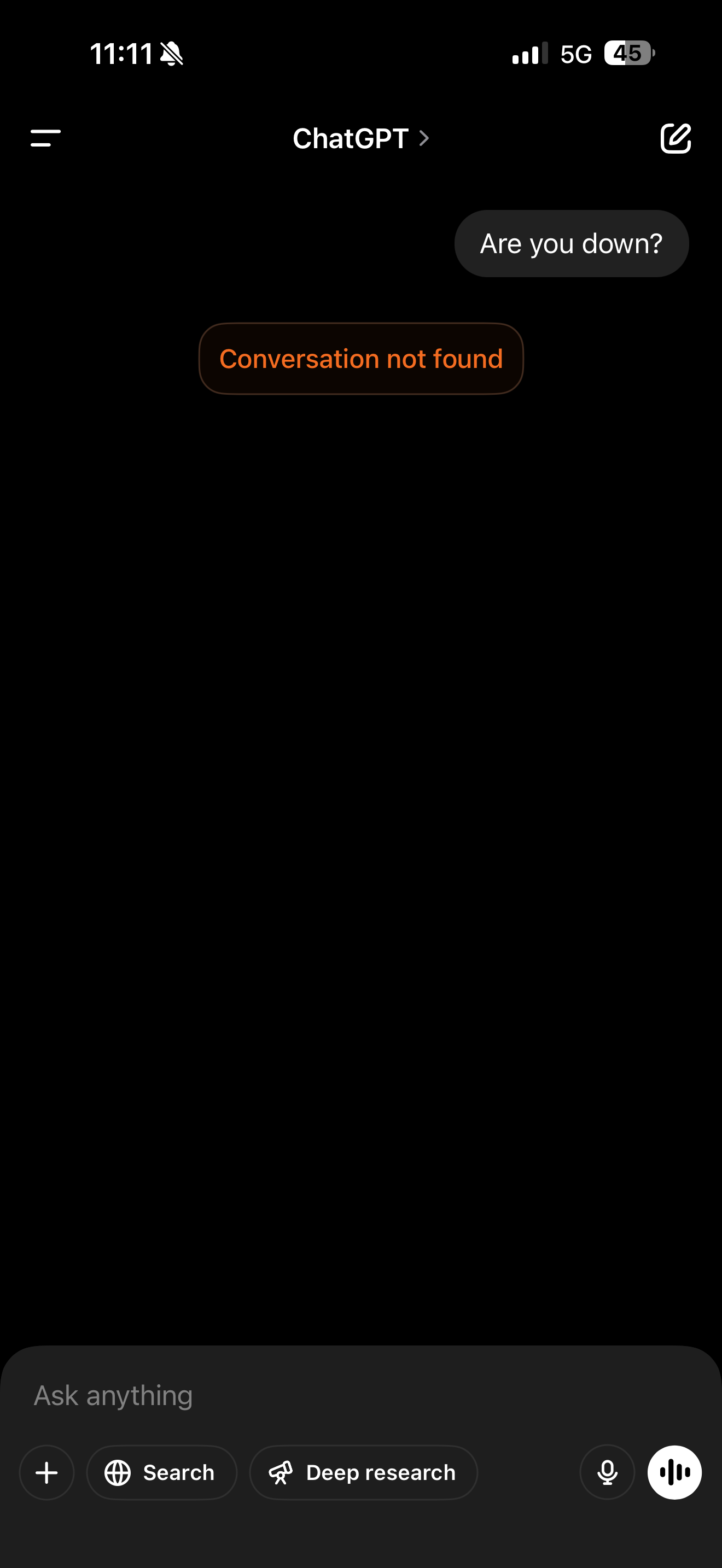 ChatGPT Outage