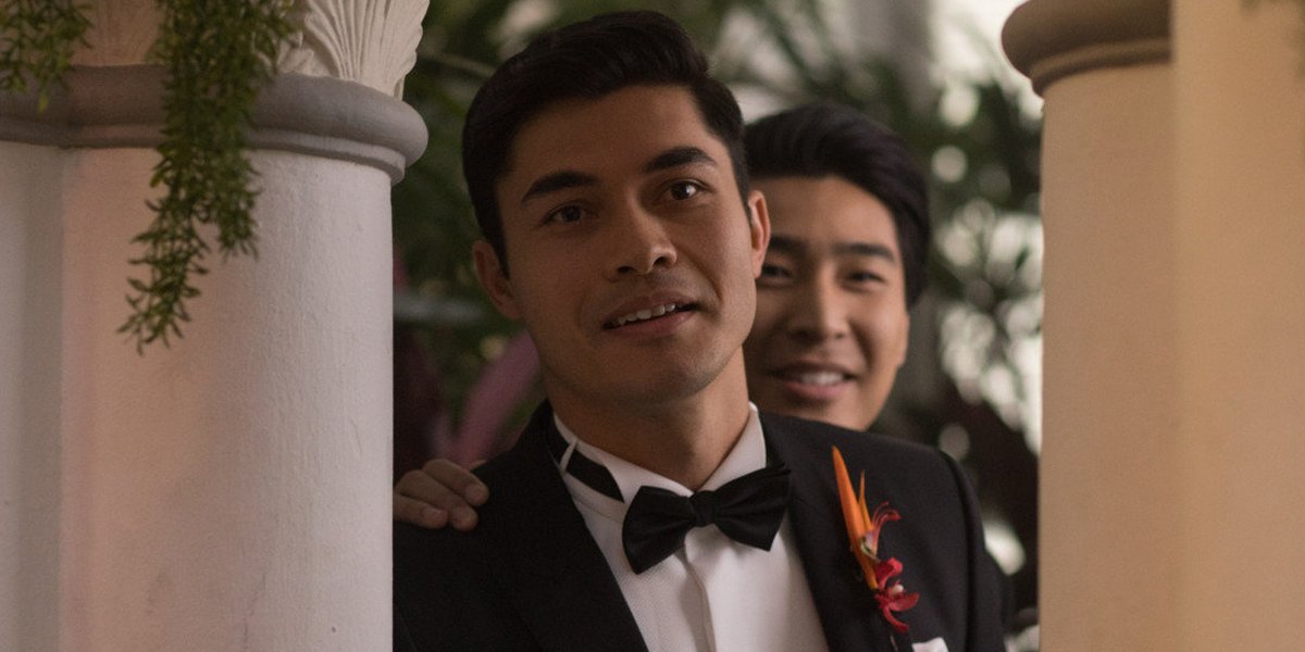 Henry Golding in a tux like James Bond