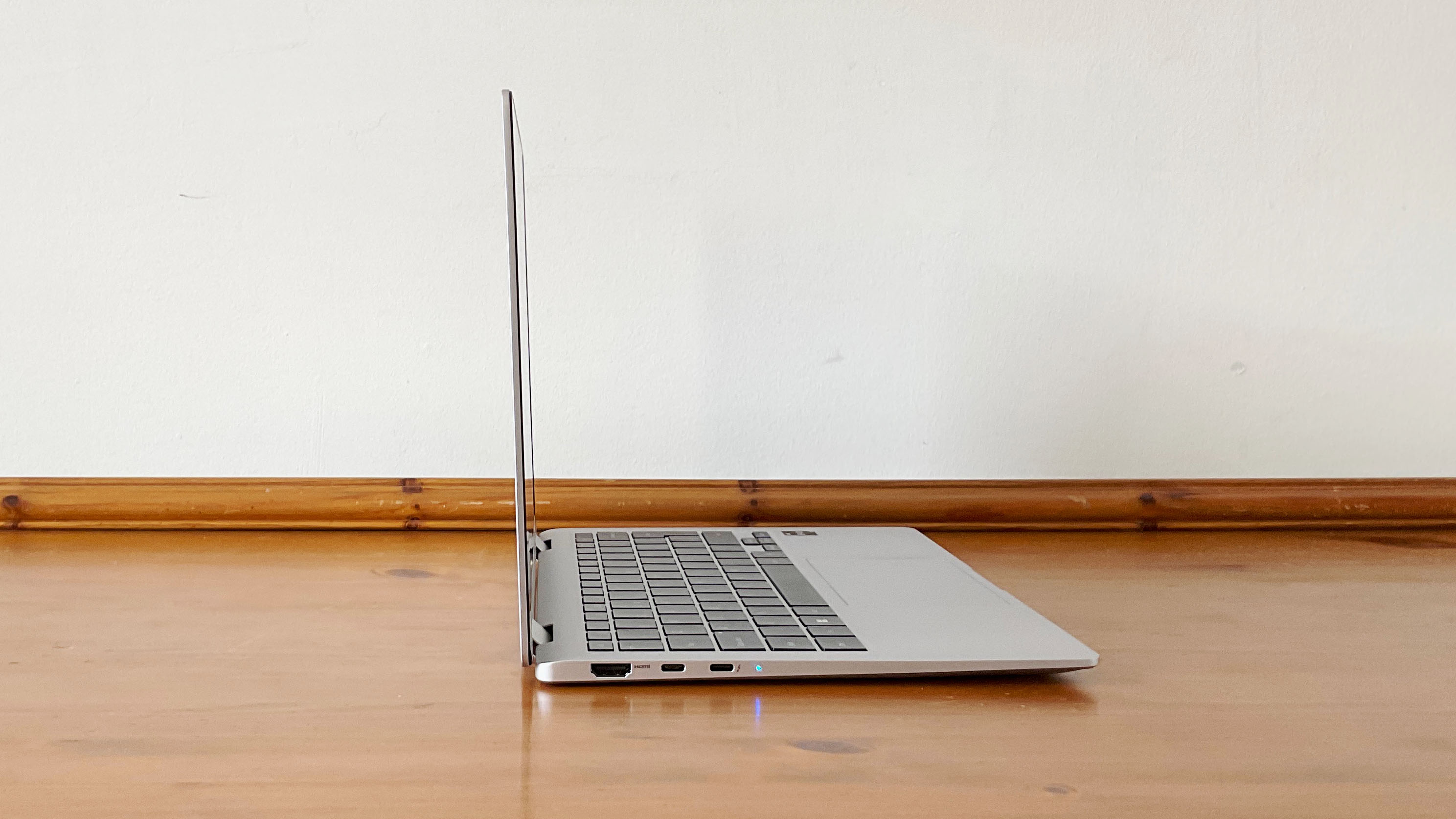 Samsung Galaxy Book2 360 on wooden desk