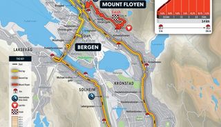 The 2017 UCI Road World Championship elite men's time trial map