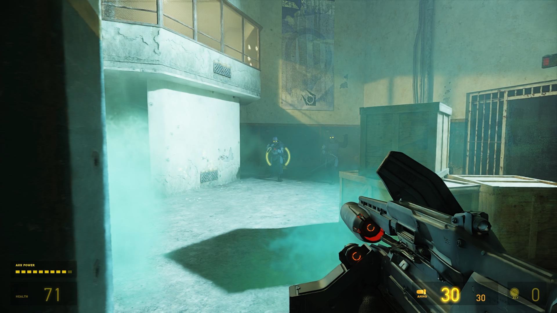 Screenshots from Half-Life 2 RTX, showing the various new effects delivered by full ray tracing and enhanced assets.