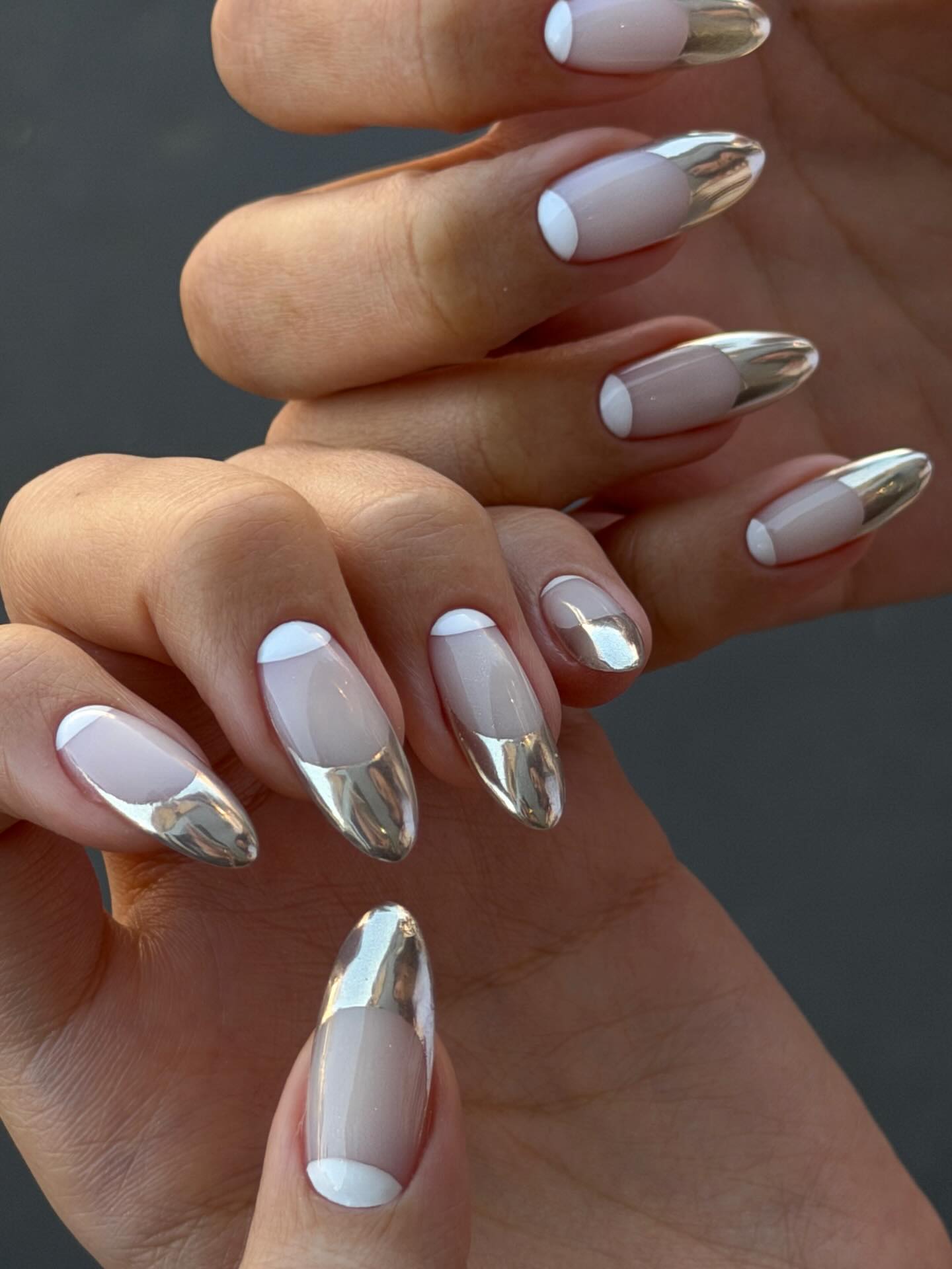 Nail art on extensions.