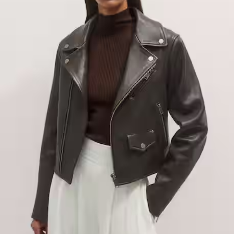 chocolate brown leather jacket