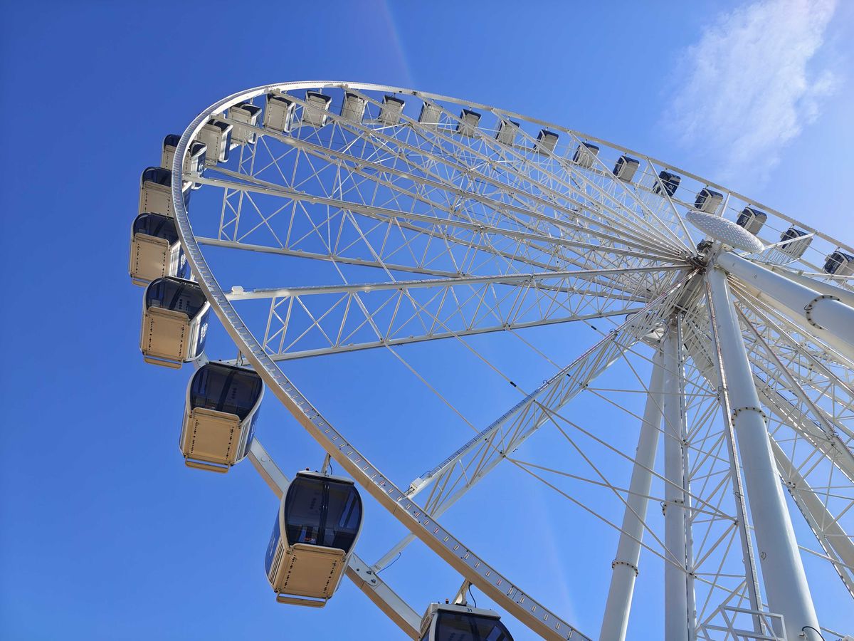 A Ferris wheel