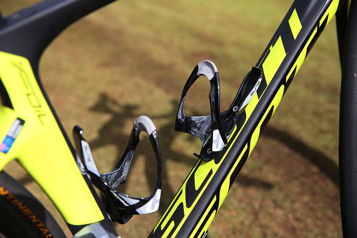 Elite bottle cages on the Scott Foil for Orica