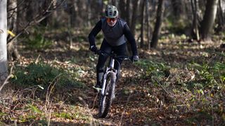 Riding the Whyte 909 X is woods