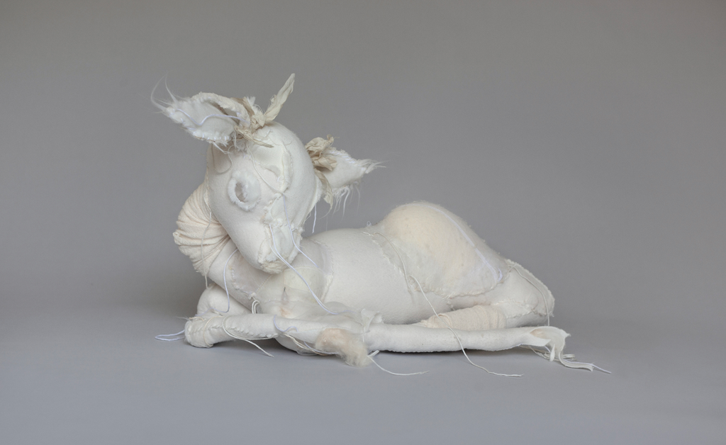 White deer statue