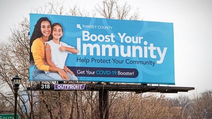 Covid booster billboard in Minnesota