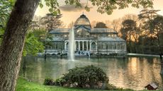 crystal palace in buen retiro park spain