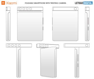 This Xiaomi patent shows that the camera unit can still rotate when the phone is folded 