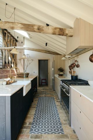 Wooden kitchen by deVOL in grey and pale wood
