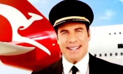 "This is your captain speaking," says John Travolta in the opening to his contentious Quantas pre-flight safety video.