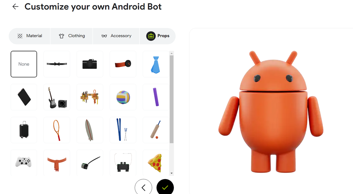 Google's new Android bot customizer tool on the web