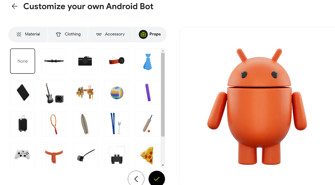 Google's new Android bot customizer tool on the web