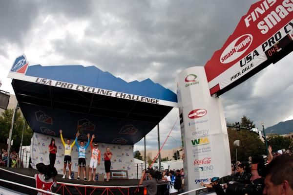 HTC-Highroad captured the three jerseys given away for the prologue.