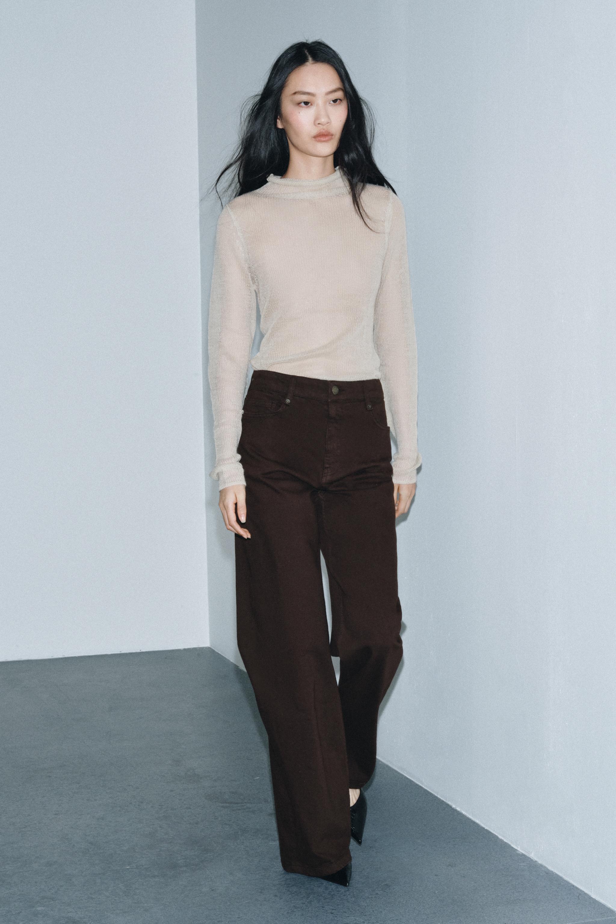 Zw Collection Wide-Leg High-Waist Jeans