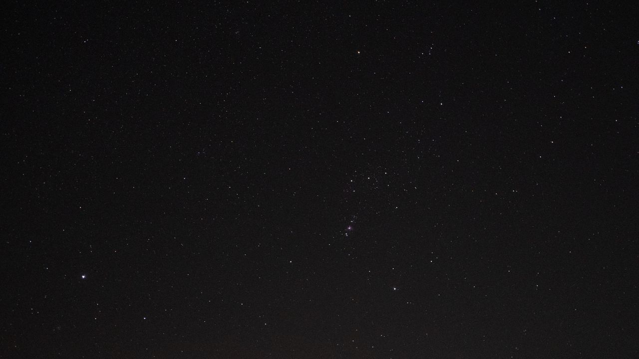 Orion and Sirius in the night sky.