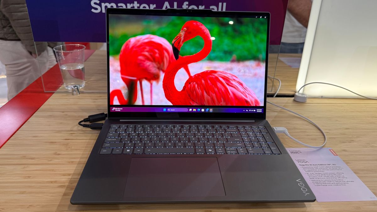 Lenovo showcase the Lenovo Yoga Pro 9i (Gen 10) at MWC 2025, Barcelona, Spain.