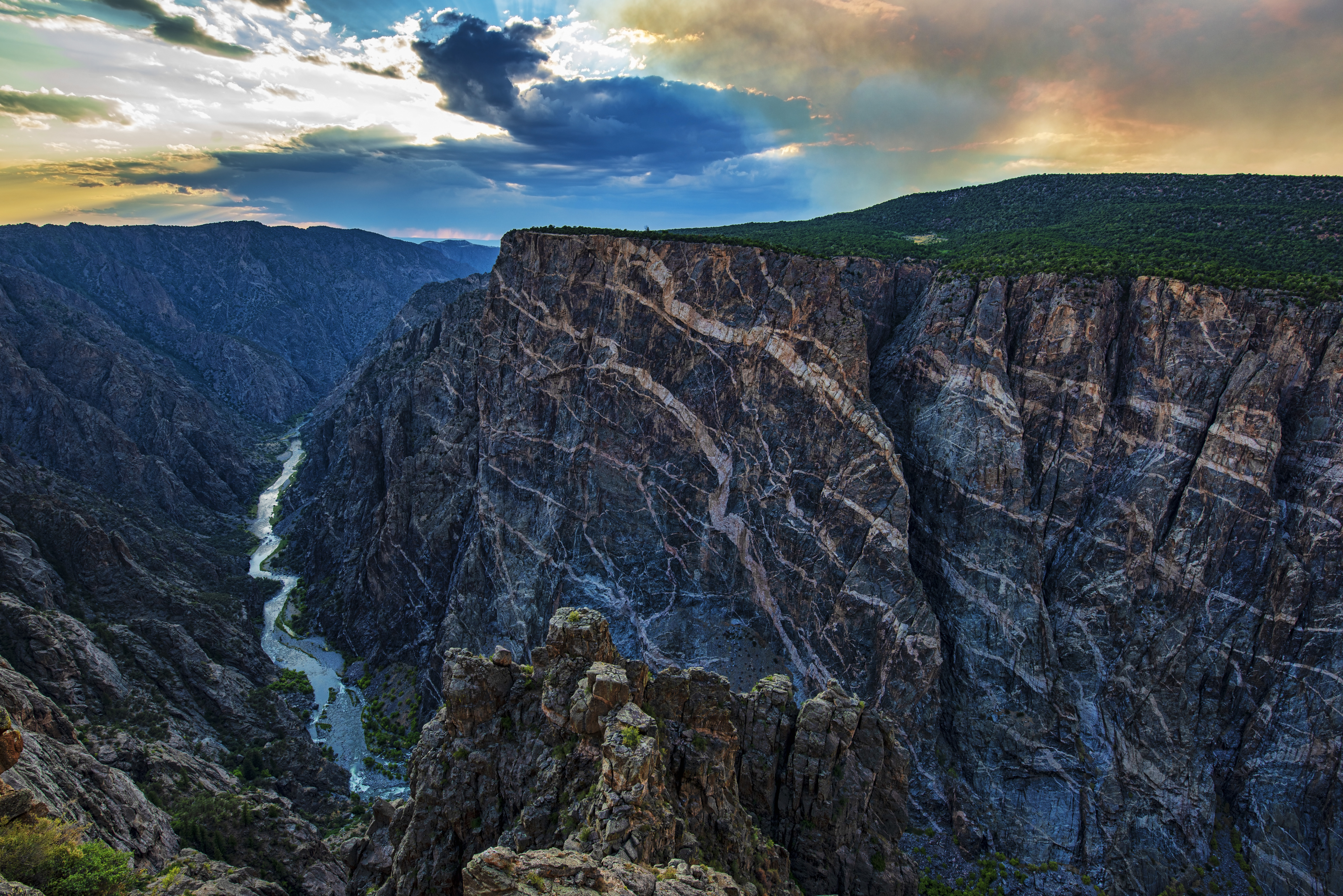 The Gunnison River flowing through Black Canyon National Park in Colorado