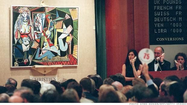 Picasso&amp;#039;s painting at auction.