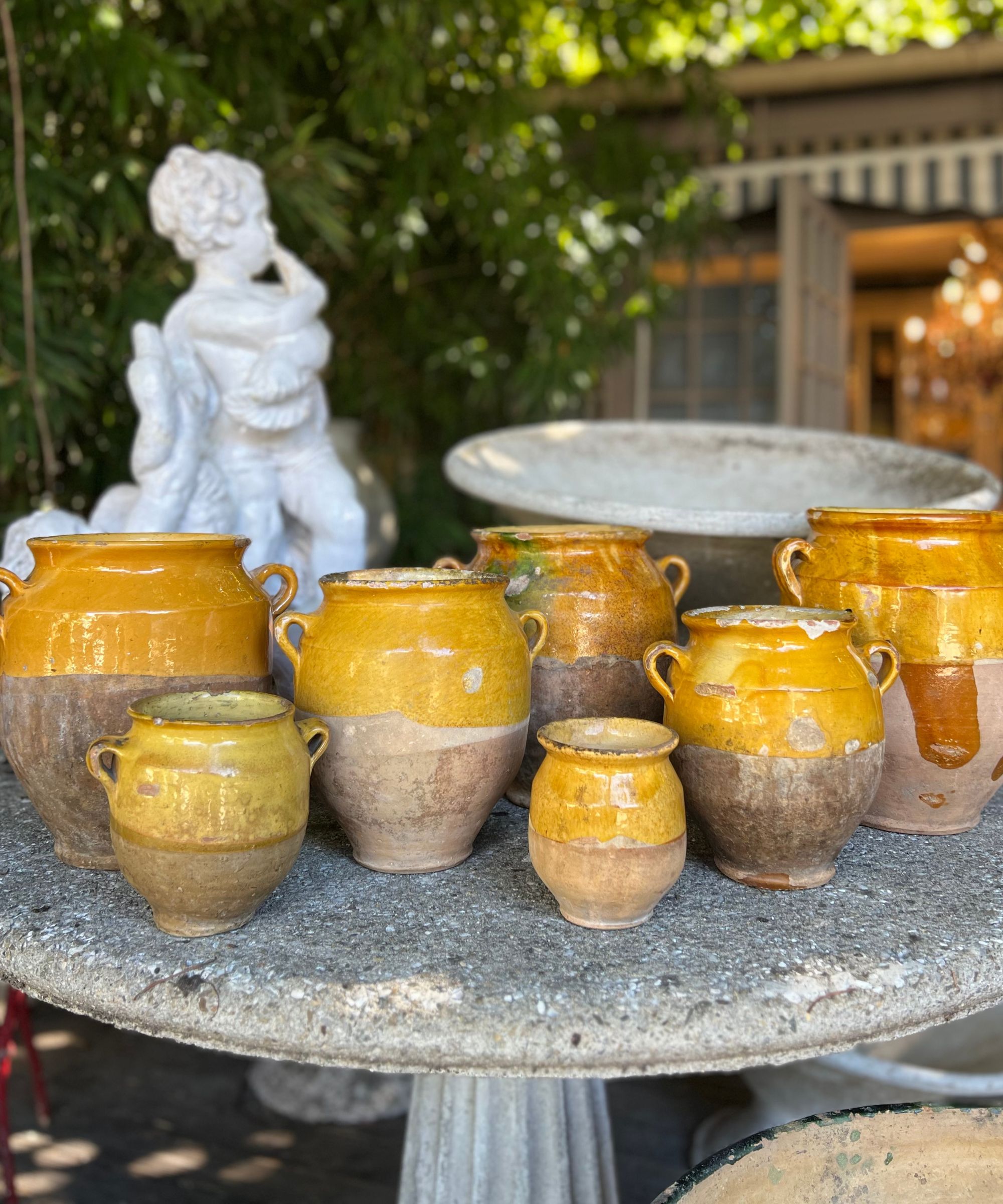 Vintage French confit pots