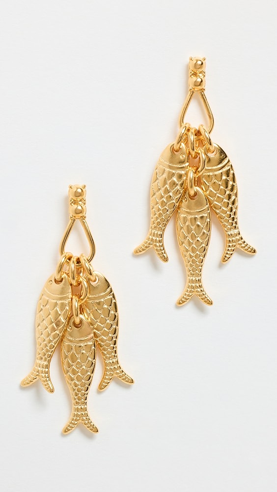 School of Fish Earrings - Gold